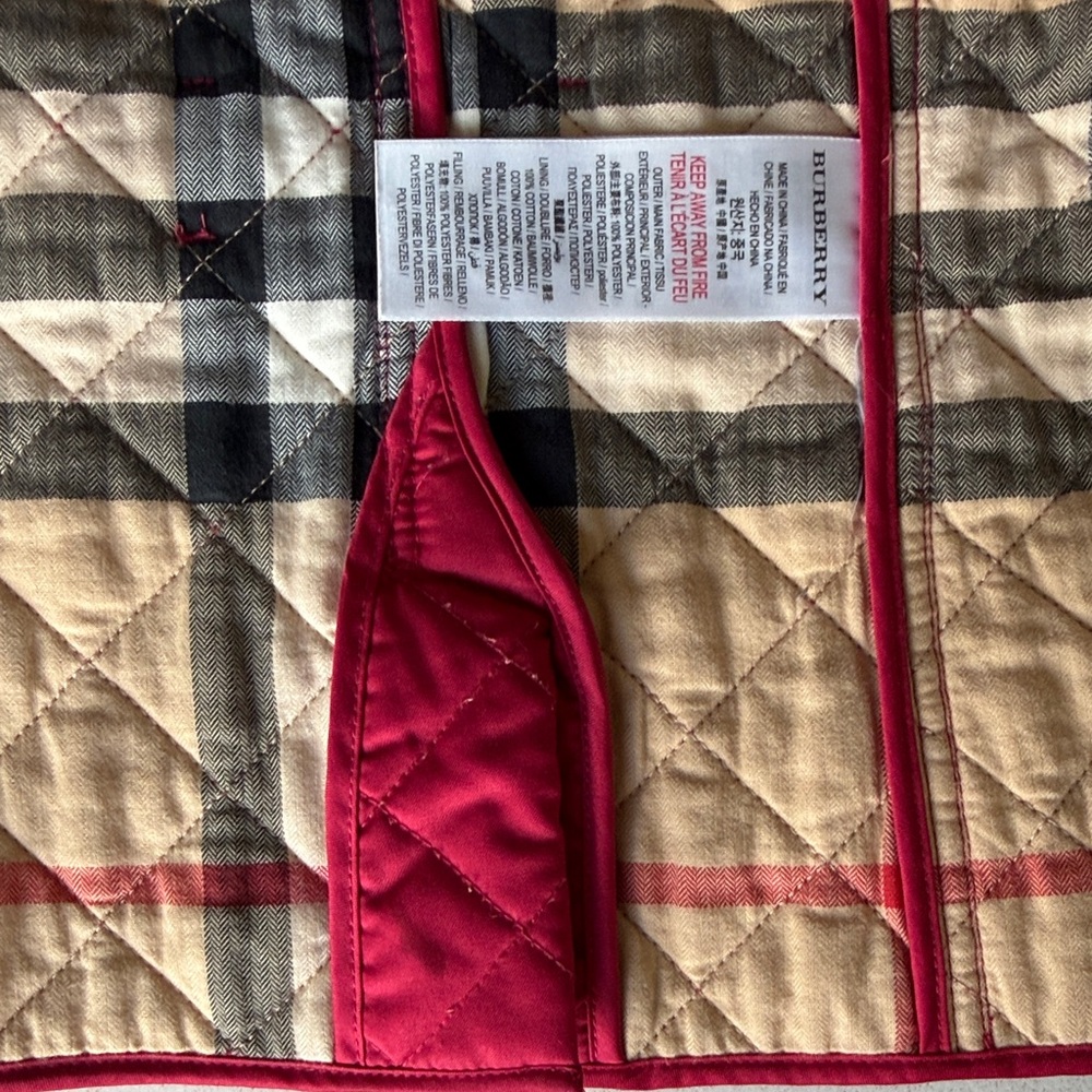 Burberry Kids Quilted Jacket - Vibrant Red - Picture 9 of 16
